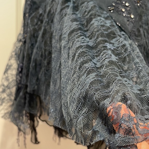 Fashion Denim Layers Sequin Skirt for Ladies - Picture 5 of 8